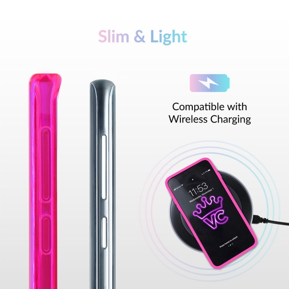 Neon Pink Clear Samsung Case S9 (Used) - Picture 6 of 11